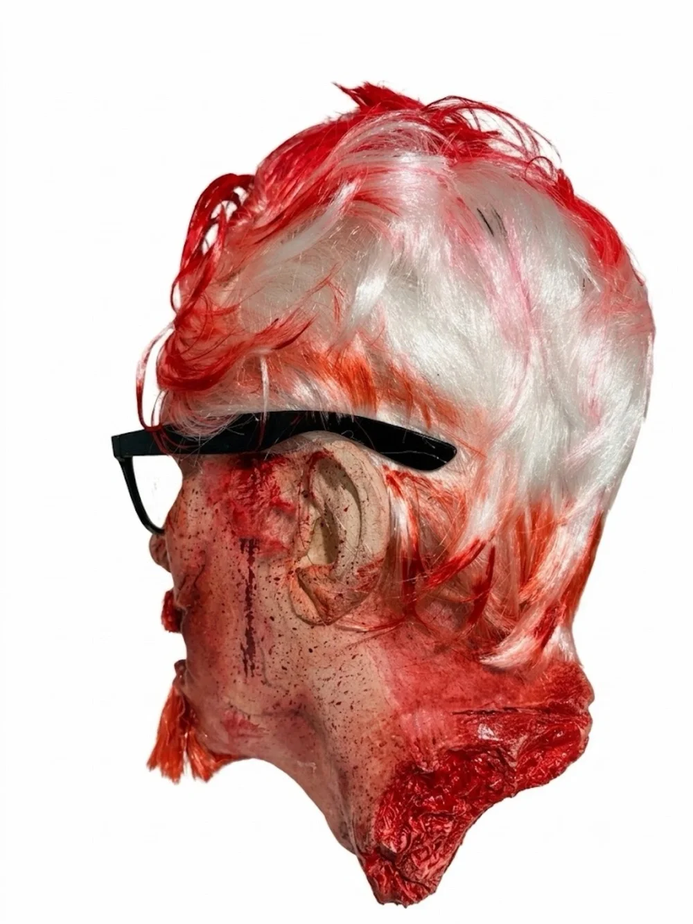Red Horror Party Prop Bucket and Zombie Head - Horror Props - Cosplay -Halloween